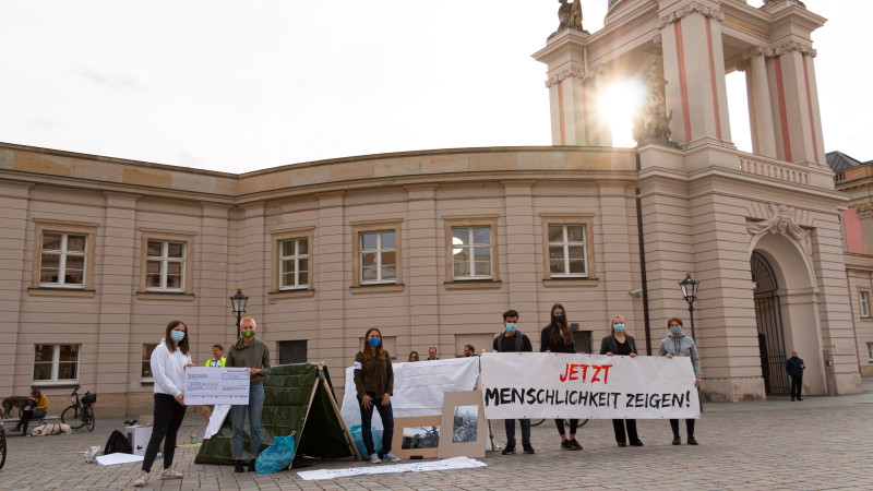Demonstration vor dem Landtag